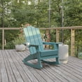 thumbnail image 1 of BizChair Adirondack Rocking Chair with Cup Holder, Weather Resistant HDPE Adirondack Rocking Chair in Blue, 1 of 11
