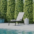 thumbnail image 1 of BizChair Adjustable Chaise Lounge Chair, Outdoor Five-Position Recliner, All Weather, Black/Gray, 1 of 12