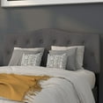 thumbnail image 1 of BizChair Arched Button Tufted Upholstered Full Size Headboard in Dark Gray Fabric, 1 of 13