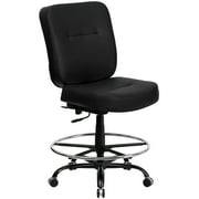 BizChair Big & Tall 400 lb. Rated Black LeatherSoft Ergonomic Drafting Chair
