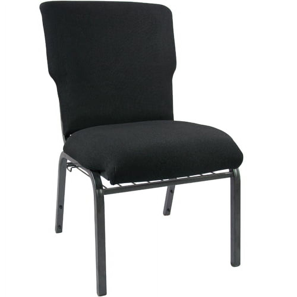 BizChair Black Church Chair 21 in. Wide
