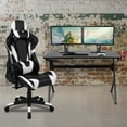 thumbnail image 1 of BizChair Black Gaming Desk and Black Reclining Gaming Chair Set with Cup Holder, Headphone Hook & 2 Wire Management Holes, 1 of 14