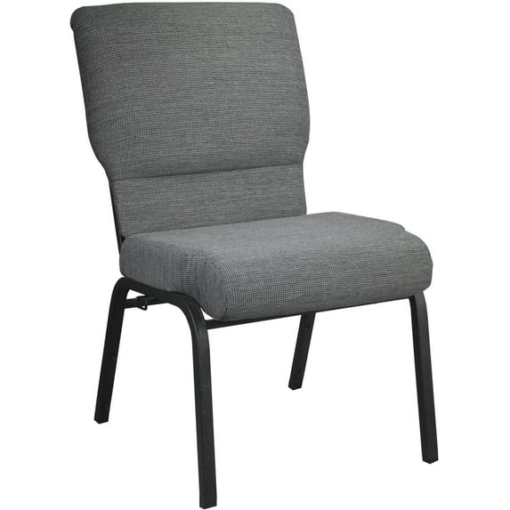 BizChair Black Marble Church Chair 20.5 in. Wide
