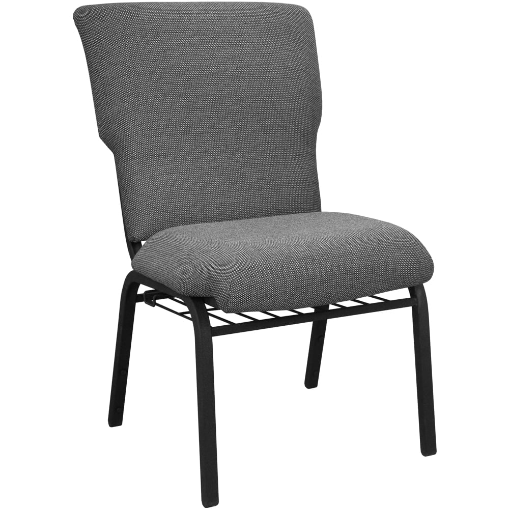 BizChair Black Marble Church Chair 21 in. Wide