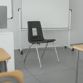 thumbnail image 1 of BizChair Black Student Stack School Chair - 18-inch, 1 of 14