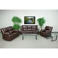 thumbnail image 1 of BizChair Brown LeatherSoft Reclining Sofa Set, 1 of 4
