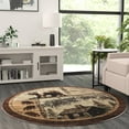 thumbnail image 1 of BizChair Cabin Round Area Rug Design Lodge 362 - (5 Feet 5 Inch X 5 Feet 5 Inch) Round, 1 of 7