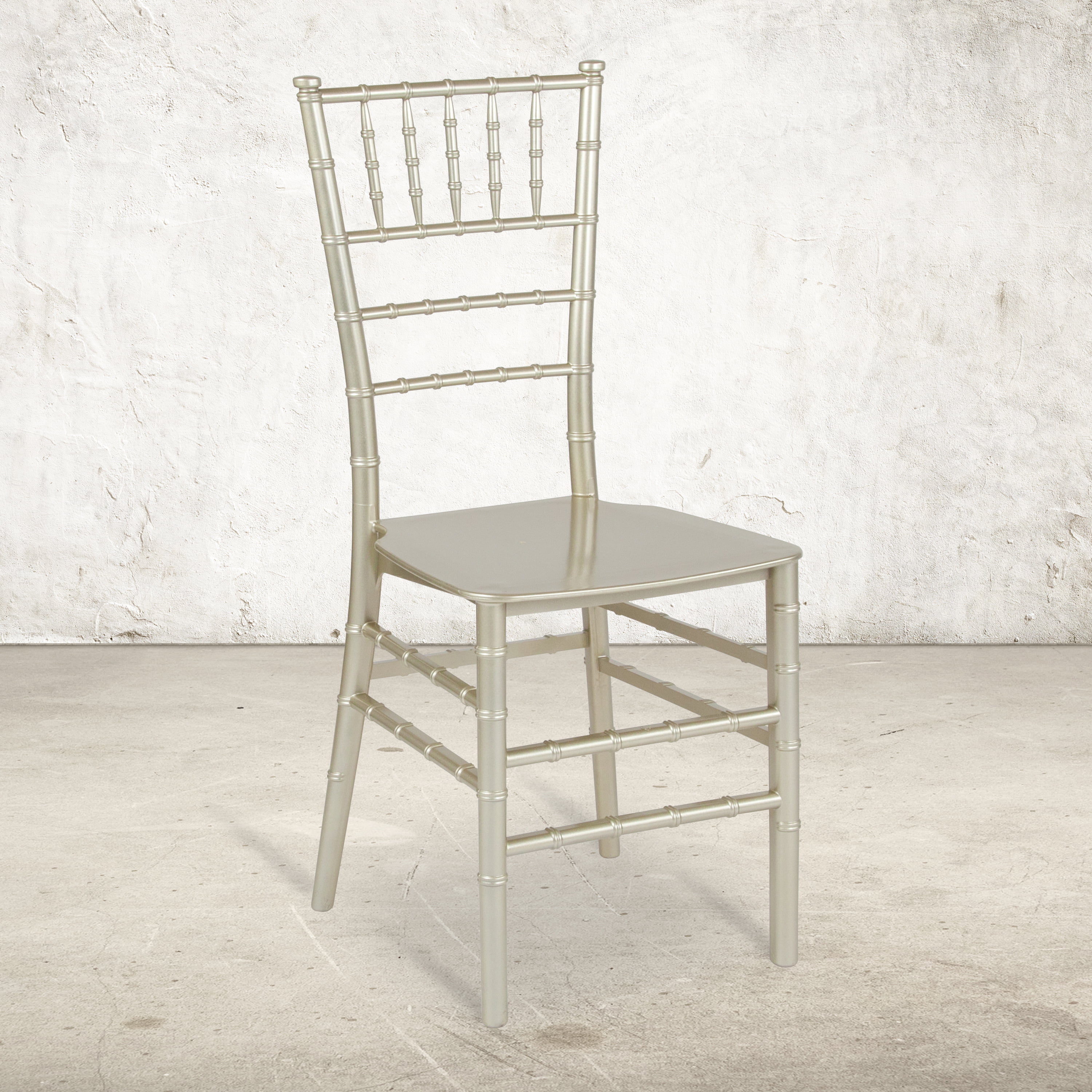 BizChair Champagne Stackable Resin Chiavari Chair