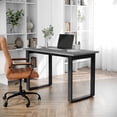 thumbnail image 1 of BizChair Commercial 48x24 Conference Table with 1" Thick Double Sided Laminate Table Top with PVC Edging and Heavy Duty U-Frame Steel Base, Gray Oak, 1 of 11