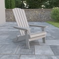 thumbnail image 1 of BizChair Commercial All-Weather Poly Resin Indoor/Outdoor Folding Adirondack Chair in Gray, 1 of 12