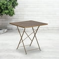 thumbnail image 1 of BizChair Commercial Grade 28" Square Gold Indoor-Outdoor Steel Folding Patio Table, 1 of 4