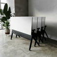 thumbnail image 1 of BizChair Commercial Grade 60" x 24" Heavy-Duty Nesting Flip Training Table with Y-Legs, Modesty Panel, 1" Thick Gray Tabletop, and Black Steel Frame, 1 of 17