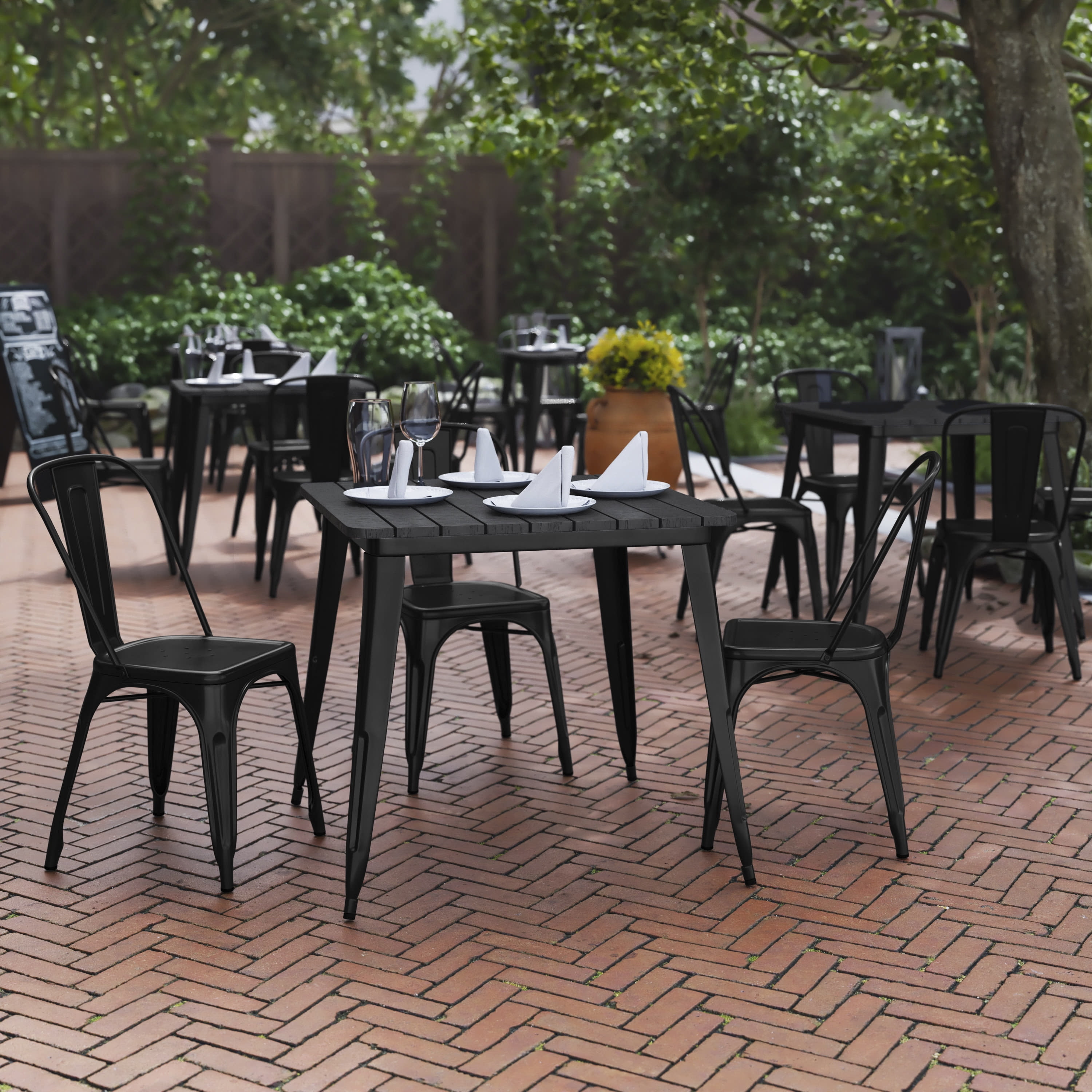 Declan Commercial Grade Indoor/Outdoor Dining Table, 31.5