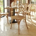 thumbnail image 1 of BizChair Commercial Grade Pecan Solid Wood Stackable Dining Chair with Intricate Back Detail, 1 of 12