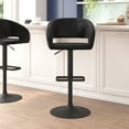 thumbnail image 1 of BizChair Contemporary Swivel Adjustable Height Rounded Mid Back Bar stool, Charcoal/Black, 1 of 12