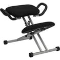 BizChair Ergonomic Kneeling Office Chair with Handles in Black Fabric