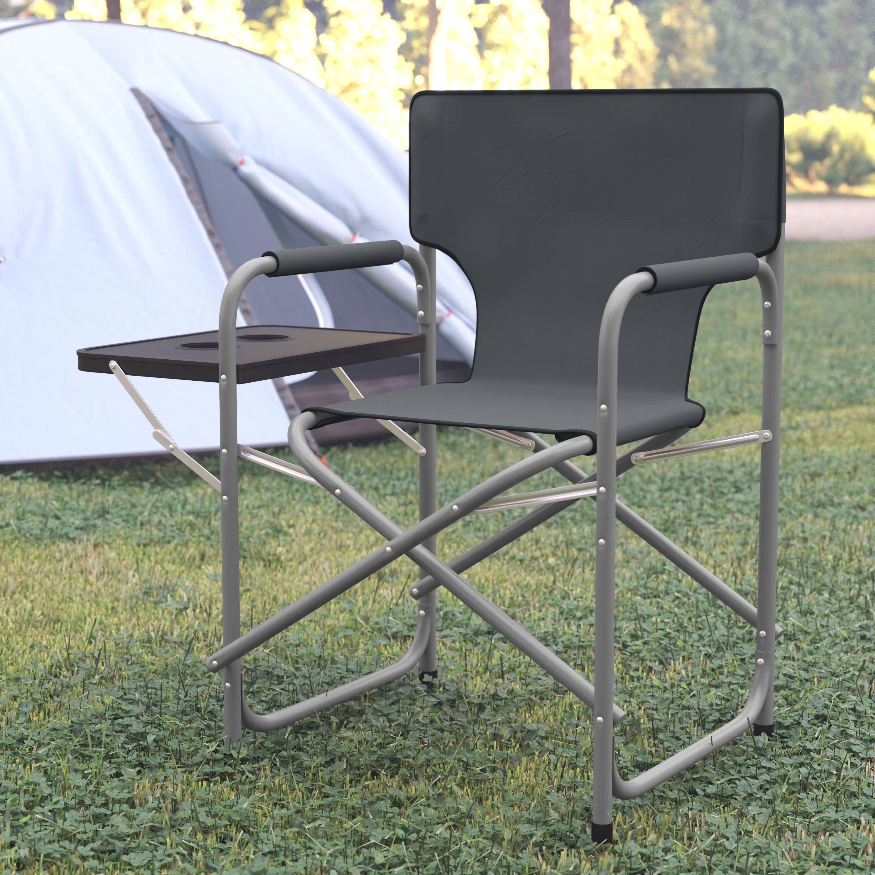 TIMBER RIDGE Lightweight Oversized Camping Chair, Portable Aluminum  Directors Chair with Side Table for Outdoor Camping, Lawn, Picnic and  Fishing, Supports 400lbs (Red) : : Sports & Outdoors