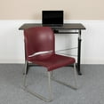 thumbnail image 1 of BizChair HERCULES Series 5 Pack 880 lb. Capacity Burgundy Full Back Contoured Stack Chair with Gray Powder Coated Sled Base, 1 of 16