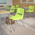 thumbnail image 1 of BizChair HERCULES Series 5 Pack 880 lb. Capacity Green Ergonomic Shell Stack Chair with Gray Frame, 1 of 13