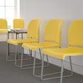 thumbnail image 1 of BizChair HERCULES Series 5 Pack 880 lb. Capacity Yellow Full Back Contoured Stack Chair with Gray Powder Coated Sled Base, 1 of 16