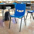 thumbnail image 1 of BizChair Heavy-Duty Flex Comfort Classroom Stack Chair with Powder-Coated Frame and Navy Ergonomic Back and Seat, 1 of 10