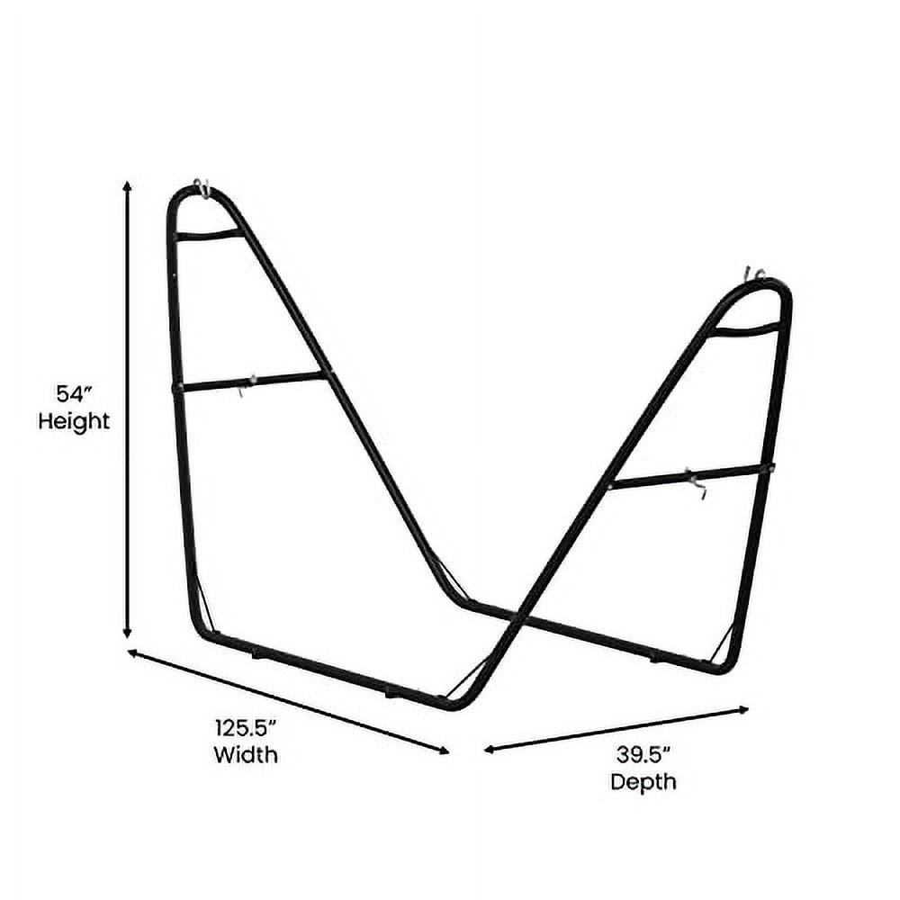 BizChair Heavy Duty Hammock Stand, All Weather Universal 2 Person Steel