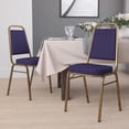 thumbnail image 1 of BizChair Hercules Series Adult Size Trapezoidal Stacking Banquet Chairs, Set of 4, Navy, 1 of 8