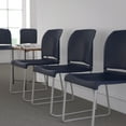 thumbnail image 1 of BizChair Hercules Series Contoured Stacking Waiting Room Chairs, Set of 5, Navy, 1 of 16