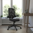 thumbnail image 1 of BizChair High Back Black Mesh Executive Swivel Ergonomic Office Chair with Adjustable Lumbar, 2-Paddle Control and Flip-Up Arms, 1 of 10