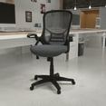 thumbnail image 1 of BizChair High Back Dark Gray Mesh Ergonomic Swivel Office Chair with Black Frame and Flip-up Arms, 1 of 16