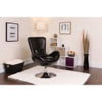 BizChair Leather Indoor Reception Chair, Black