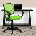 thumbnail image 1 of BizChair Low Back Green Mesh Swivel Task Office Chair with Arms, 1 of 12