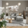 thumbnail image 1 of BizChair Luxury Modular 4 Piece Sectional Sofa, Gray, 1 of 13