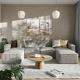 thumbnail image 1 of BizChair Luxury Modular 6 Piece Sectional Sofa, Gray, 1 of 13