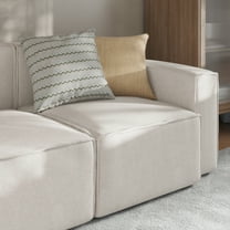 BizChair Luxury Modular Sectional Sofa Right Side with Arm Rest, Cream