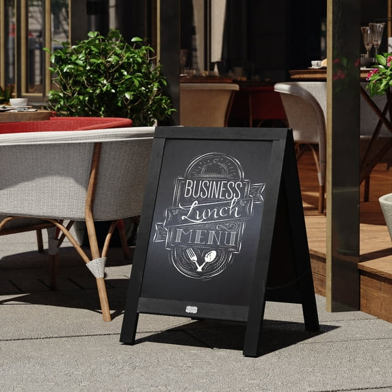 BizChair Magnetic Two-Sided A-Frame Chalkboard Sign