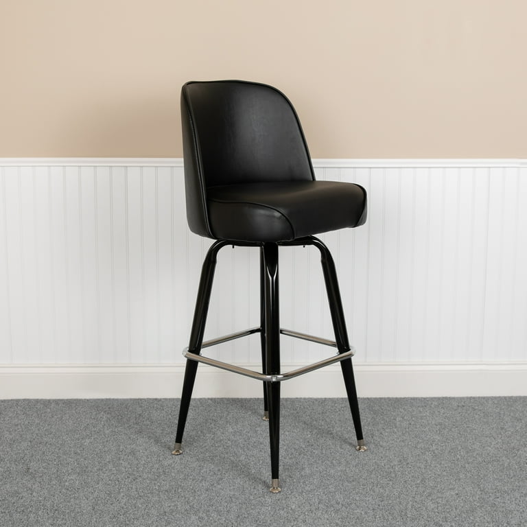 BizChair Metal Barstool with Swivel Bucket Seat