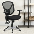 thumbnail image 1 of BizChair Mid-Back Black Mesh Multifunction Swivel Ergonomic Task Office Chair with Adjustable Arms, 1 of 13