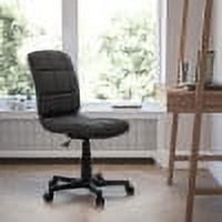 BizChair Mid-Back Black Quilted Vinyl Swivel Task Office Chair
