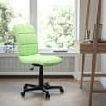 thumbnail image 1 of BizChair Mid-Back Green Quilted Vinyl Swivel Task Office Chair, 1 of 13