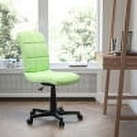 BizChair Mid-Back Green Quilted Vinyl Swivel Task Office Chair