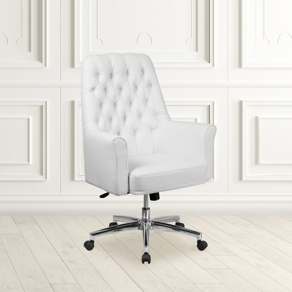 BizChair Mid Back Height Adjustment and 360 Degree Swivel Office Desk Chair, Gray