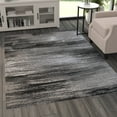 thumbnail image 1 of BizChair Modern Contemporary Area Rug, Grey Black White (5 Feet x 7 Feet), 1 of 7