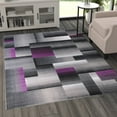 thumbnail image 1 of BizChair Modern Contemporary Area Rug, Purple Grey Black (5 Feet X 7 Feet), 1 of 7