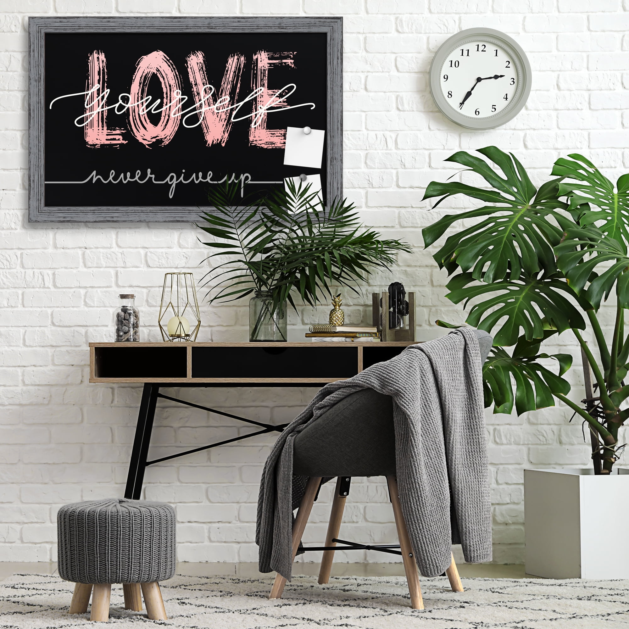 BizChair Magnetic Decorative Wall Chalkboard with Eraser
