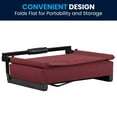 thumbnail image 1 of BizChair Set of 2 500 lb. Rated Lightweight Stadium Chair with Ultra-Padded Seat, Maroon, 1 of 14