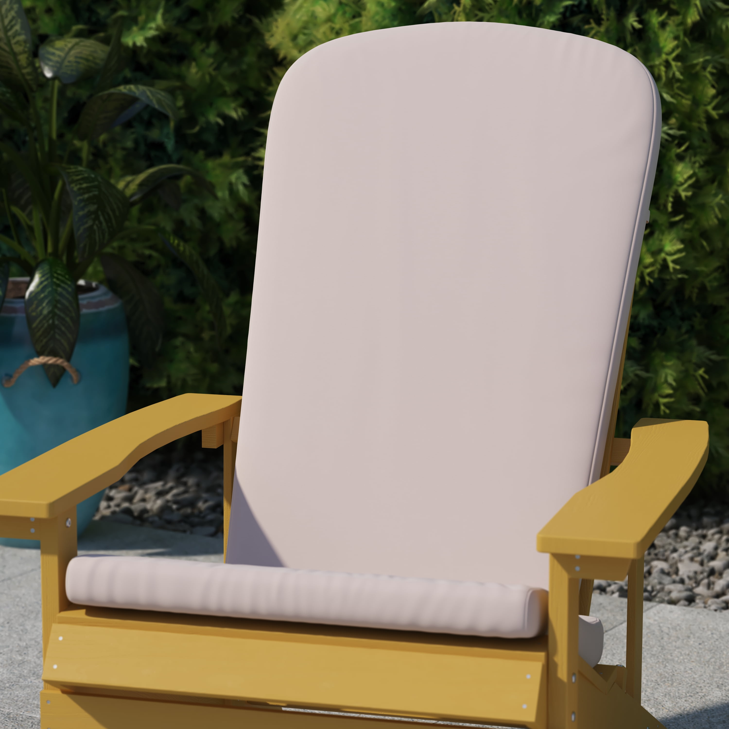 Cream High Back Foam Filled Adirondack Chair Cushions