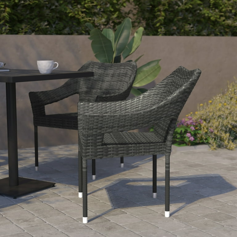 Stacking wicker patio chairs deals