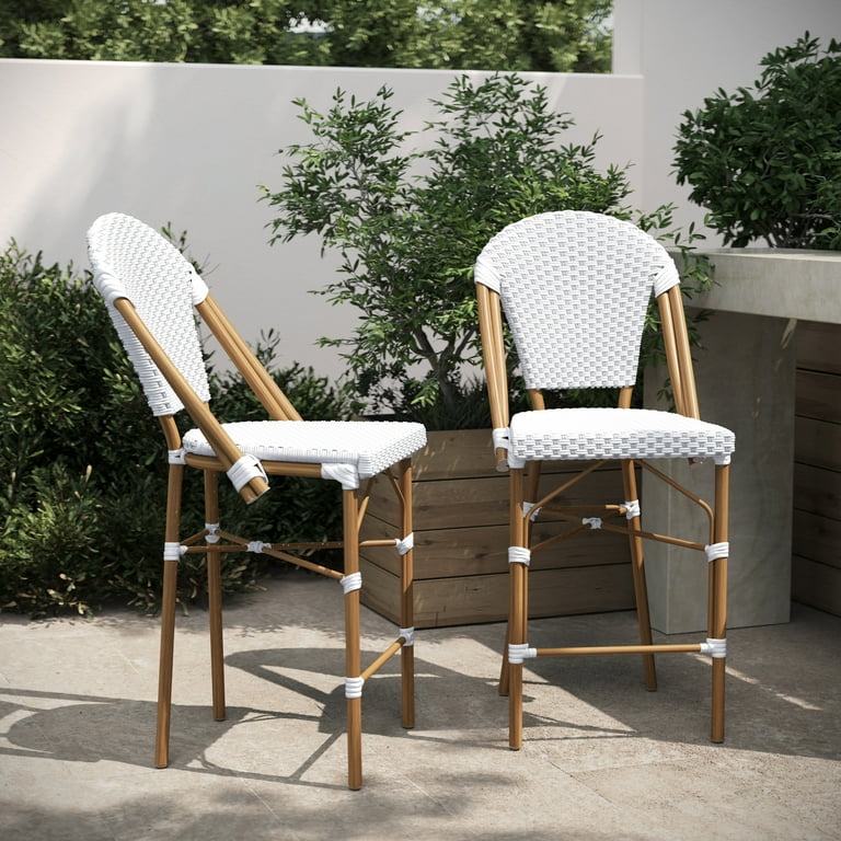 White outdoor bistro discount chairs