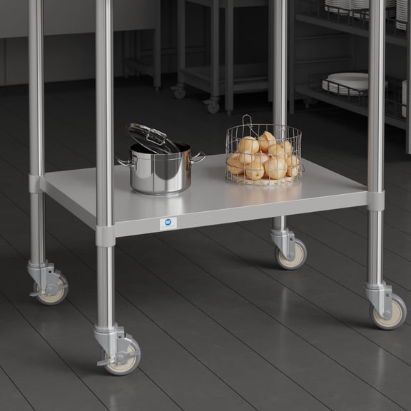 BizChair Set of 4 Commercial Grade Heavy Duty Kitchen Casters with 2 Swivel Casters and 2 Locking Casters